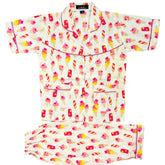 Half Sleeves Ice cream Cotton Night Suit